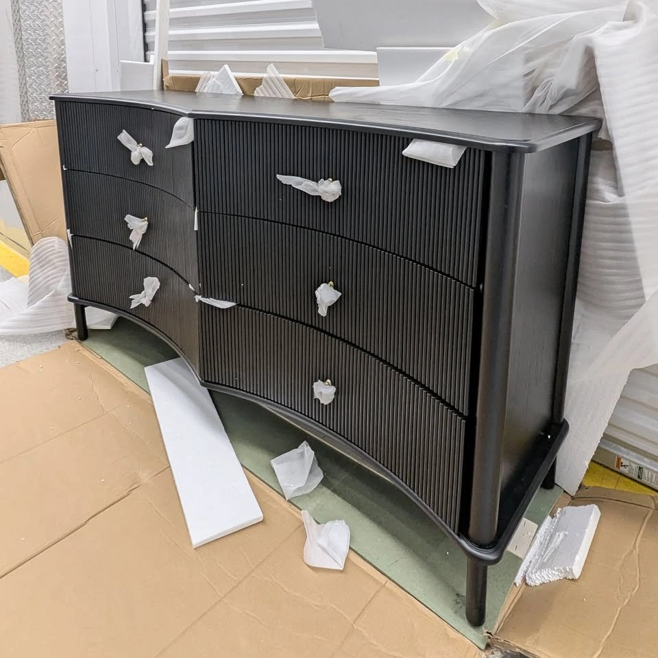 Modern Curved Black 6-Drawer Dresser - Designer Furniture - photo 5