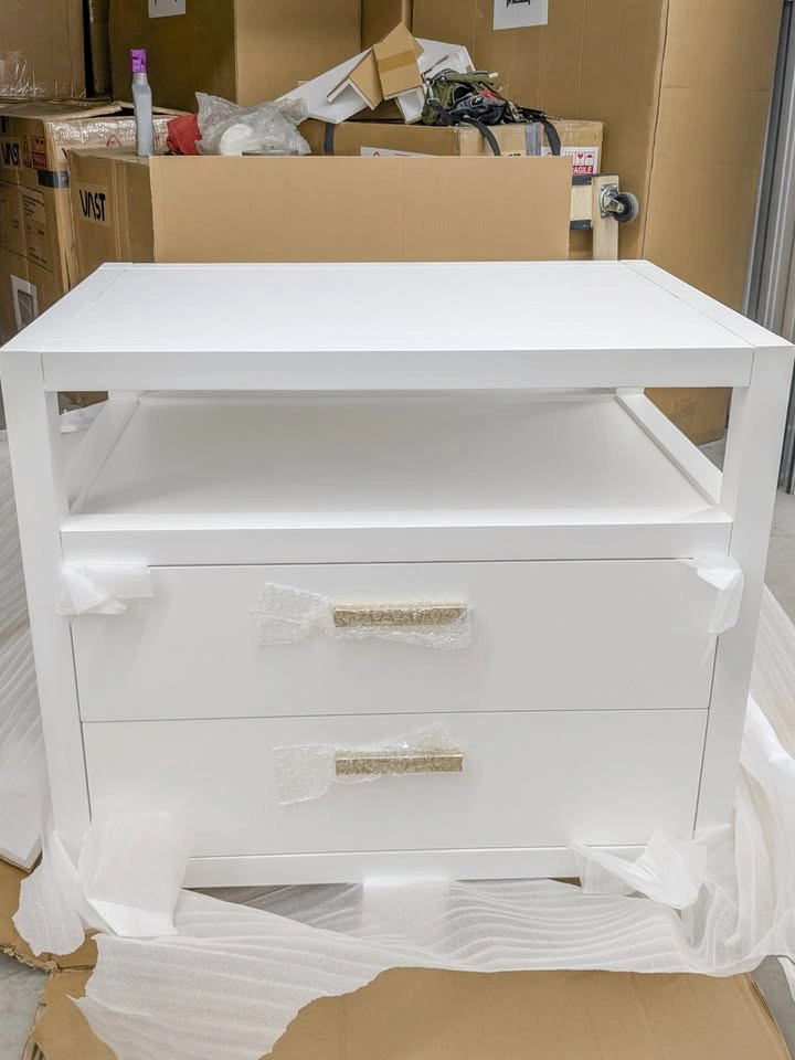 Vast White Nightstand with 2 drawers. - photo 4