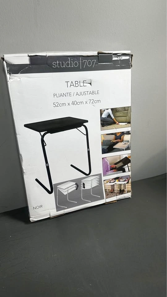 black adjustable folding table - photo 2