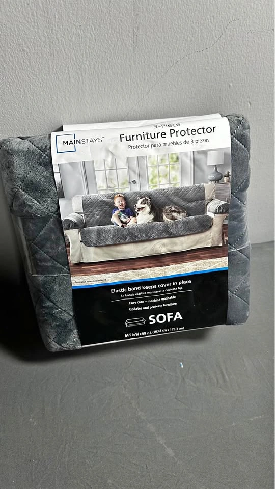 Mainstays Charcoal Silver Sofa Slipcover