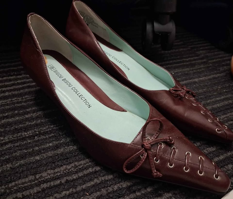 Brown leather heels - photo 2