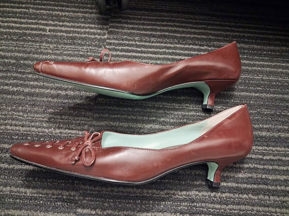 Brown leather heels - photo 4