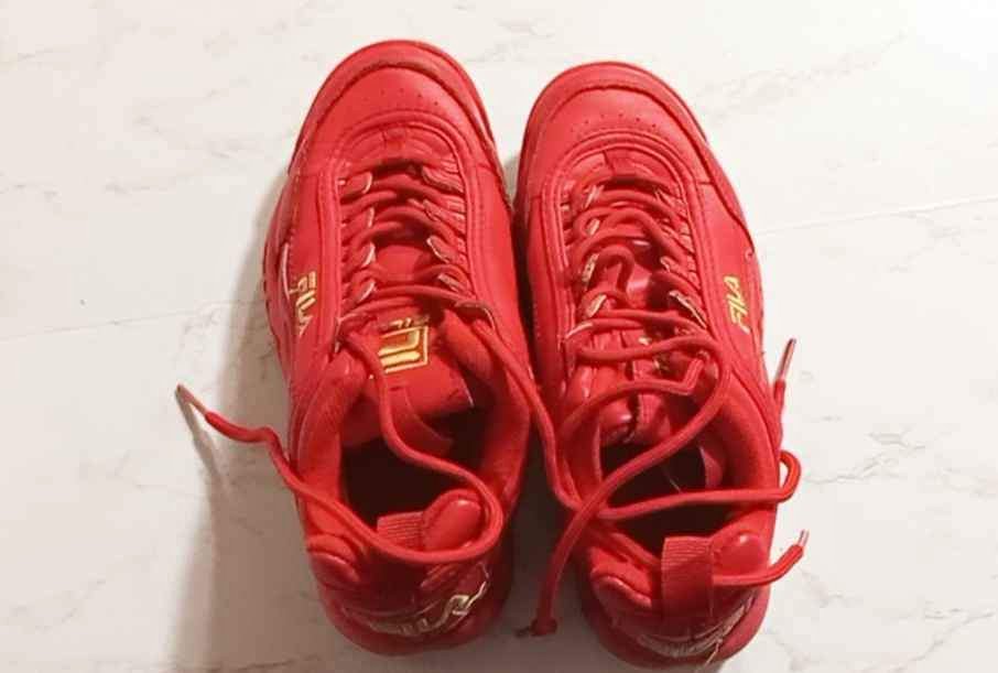 Red FILA shoes