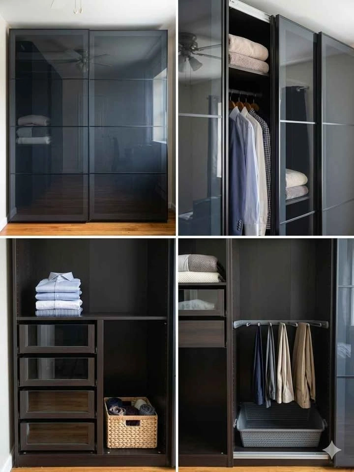 🔥 LUXURY IKEA PAX CUSTOM CLOSETS (2) – Smoked Glass Doors - photo 2