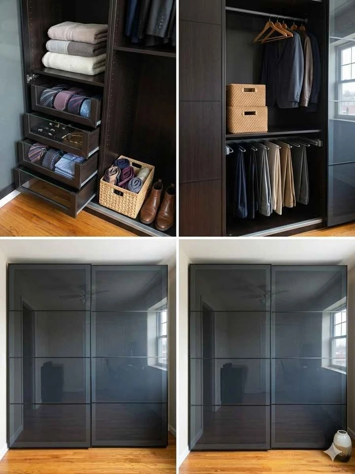 🔥 LUXURY IKEA PAX CUSTOM CLOSETS (2) – Smoked Glass Doors - photo 3