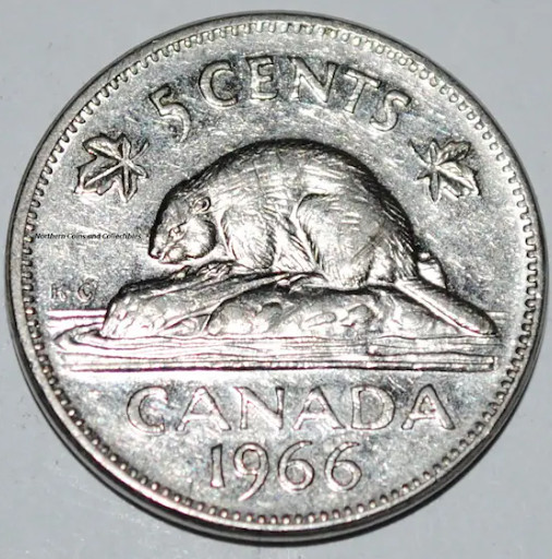 Canada 1966 - 5 Cent Coin Elizabeth II Canadian Nickel