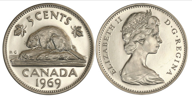 Circa 1969 - 5 Cent Canadian Coin Elizabeth II - photo 2
