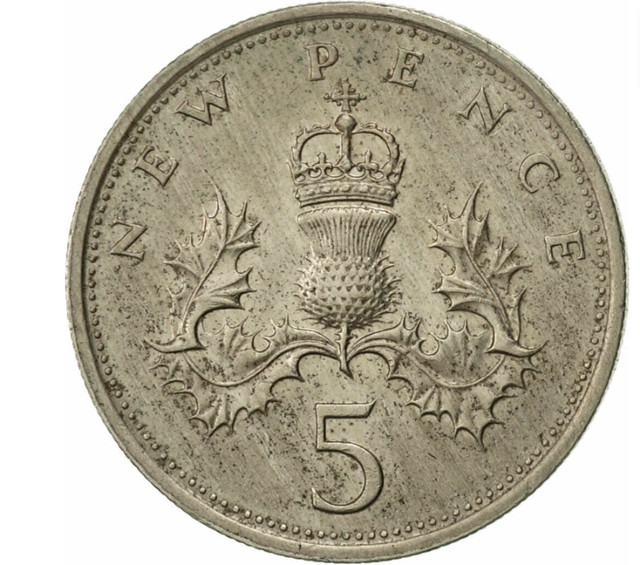 5 New Pence UK 1979 Elizabeth II