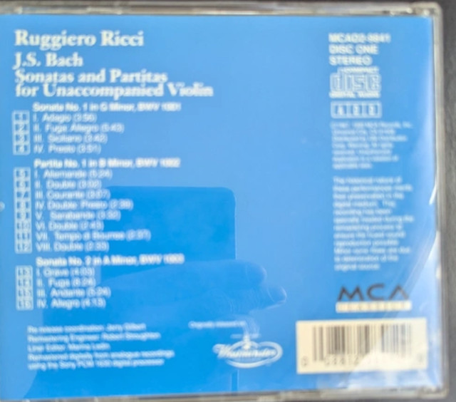 Johann Sebastian Bach Sonatas & Partitas CD - photo 2
