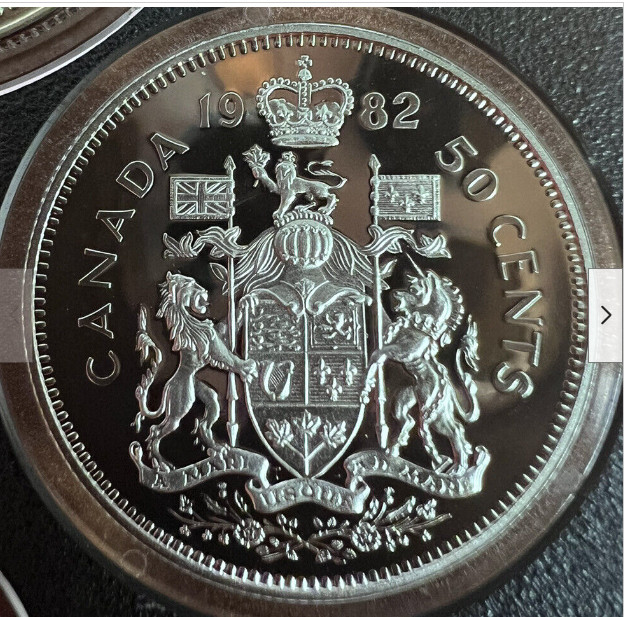 50 Cent Half Dollar Canadian Coin 1982 - photo 2