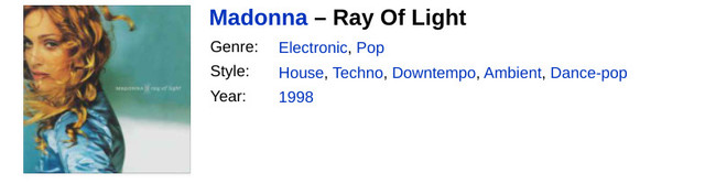 Ray of Light : Madonna (Artist) Format: Audio CD - photo 5