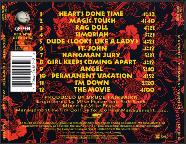 Permanent Vacation : Aerosmith Audio CD - photo 2
