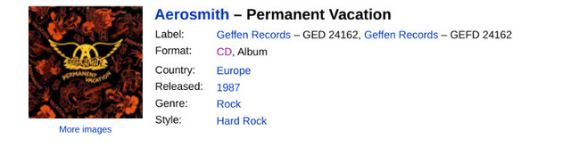 Permanent Vacation : Aerosmith Audio CD - photo 5