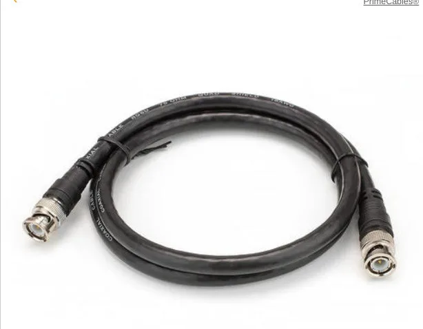 Three: Cable F-pin RG6 Coaxial Cable, Black, F-pin image indicator(2)