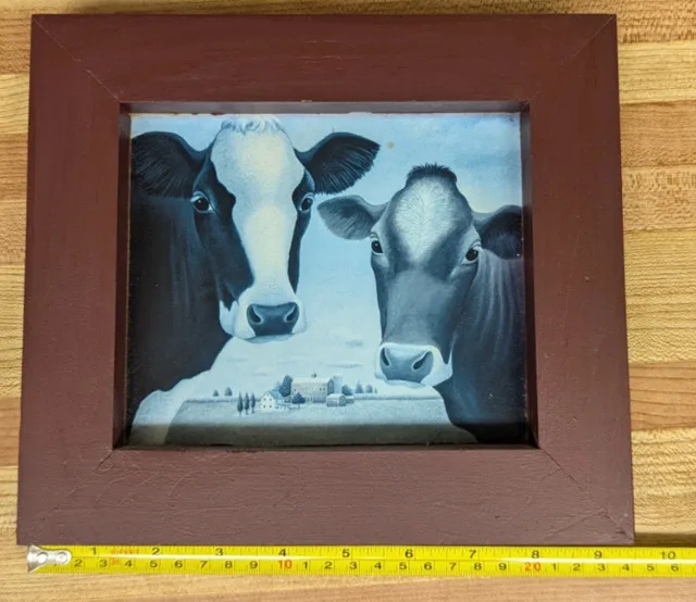Framed Cow Print 9.5" x 9.5" image indicator(2)