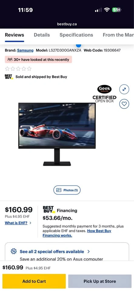 Samsung Essential S3 27" FHD 100Hz Monitor