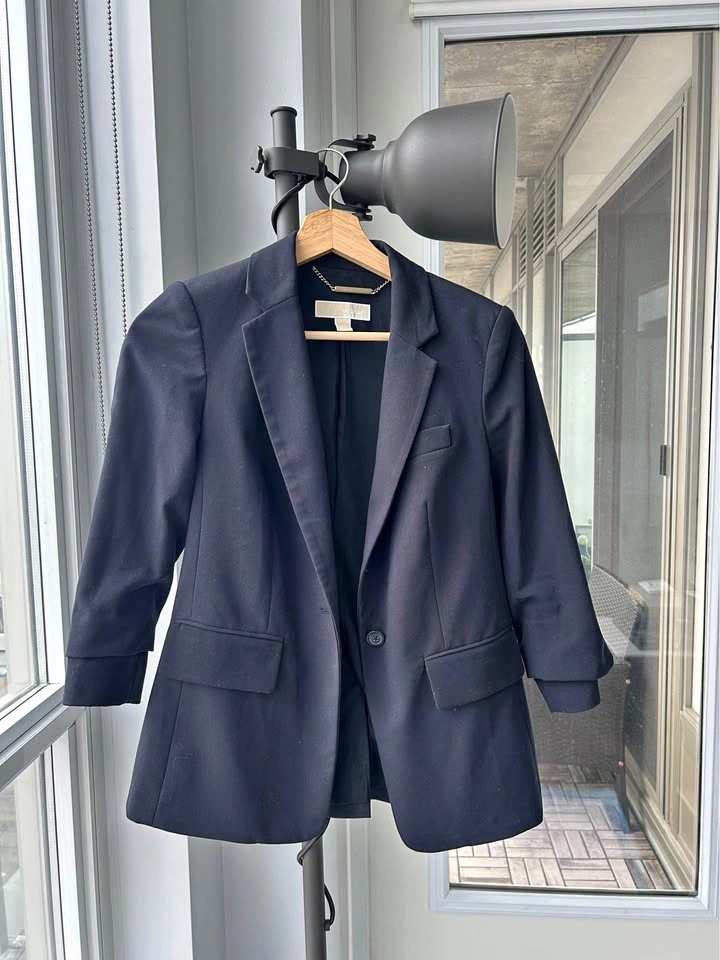Michael Kors Size 0 Petite Navy Blazer