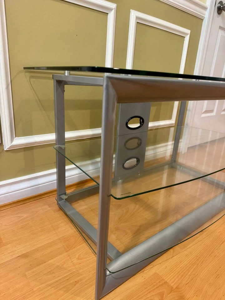 Modern Glass TV Stand (Tempered Glass) – Sleek & Sturdy - photo 5