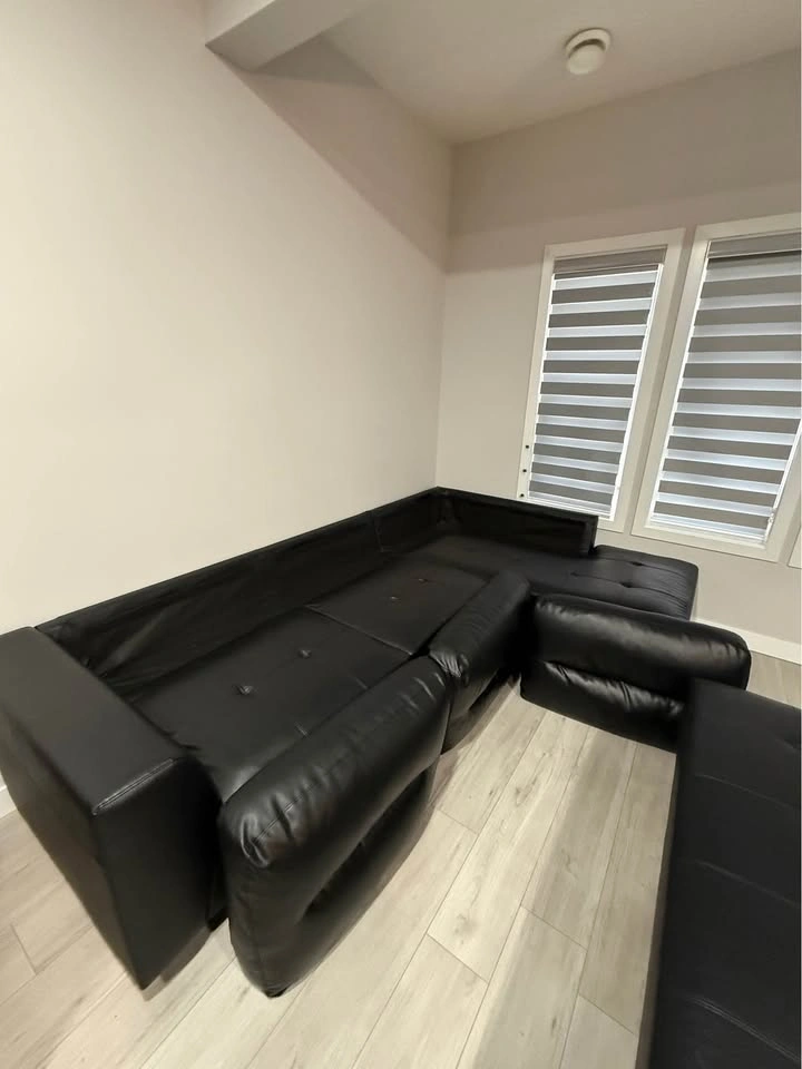 Leather Sectional Sofa Set with Ottoman - photo 5