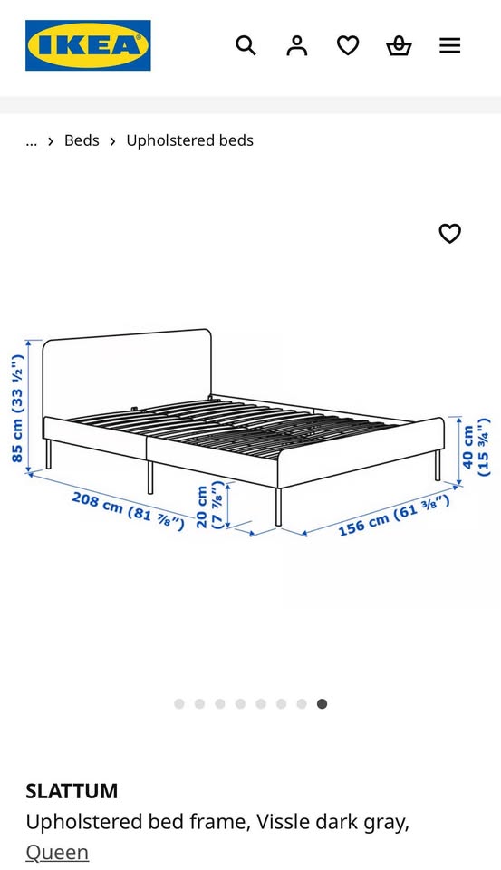 IKEA - SLATTUM Bed Frame - Queen size - photo 2