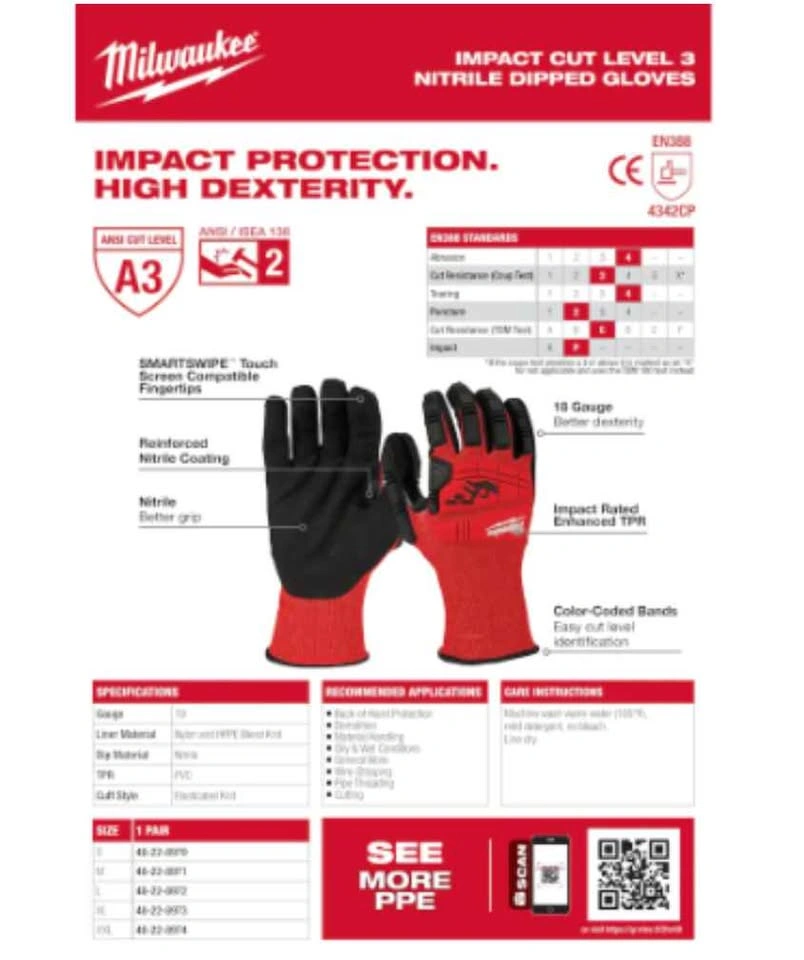 New XL Milwaukee Work Gloves - photo 3