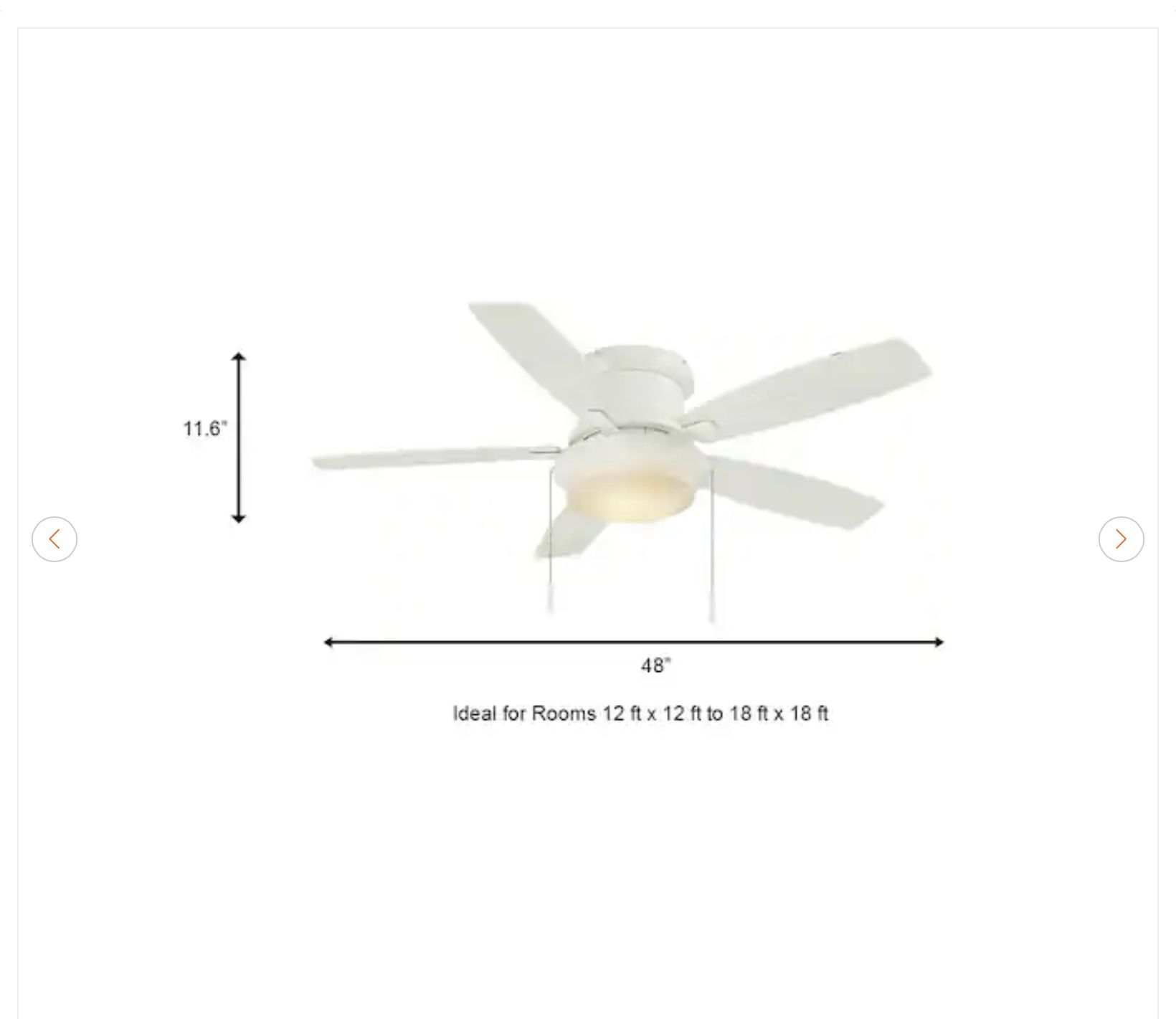 Hampton Bay Roanoke 48" Indoor/Outdoor Ceiling Fan - New - photo 3