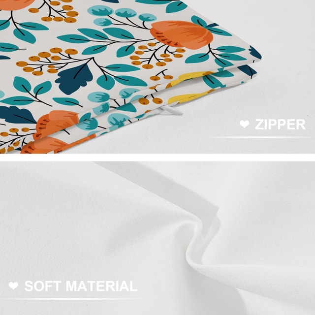 2 NEW Spring Floral Pillow Covers (12x20") - photo 3