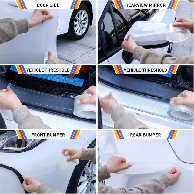 NEW Door Edge Entry Guards, 5D Carbon Fiber Anti-Collision Water - photo 2