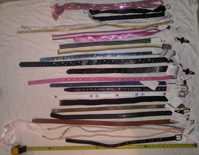 Large Variety of Girls Belts