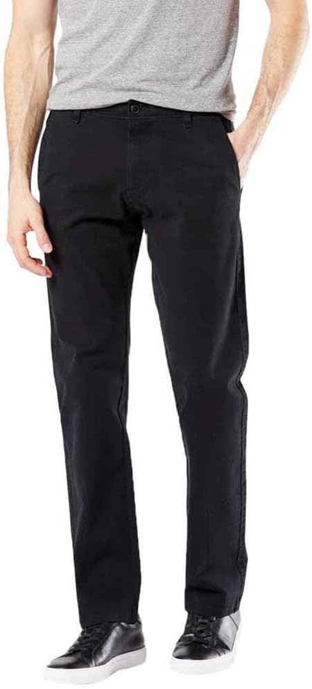 Dockers Men's 40x30 Straight Fit Chino Pants, Black