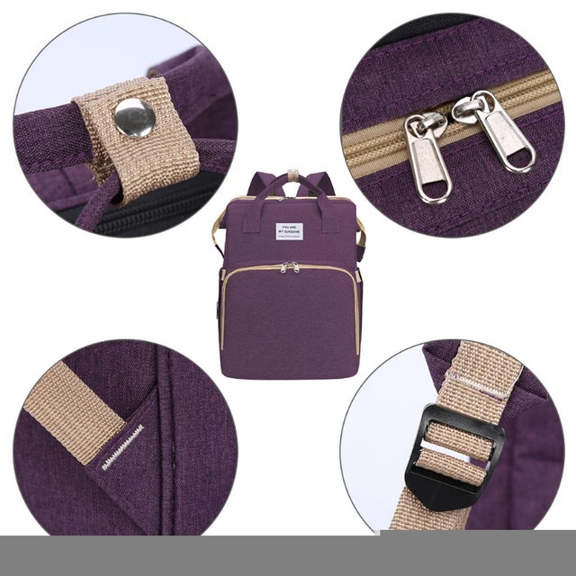 3-in-1 Blue Travel Bassinet & Diaper Bag - photo 3