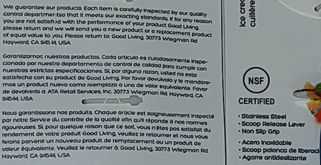 NEW Goodliving SS Ice Cream Lever Scoops - photo 2