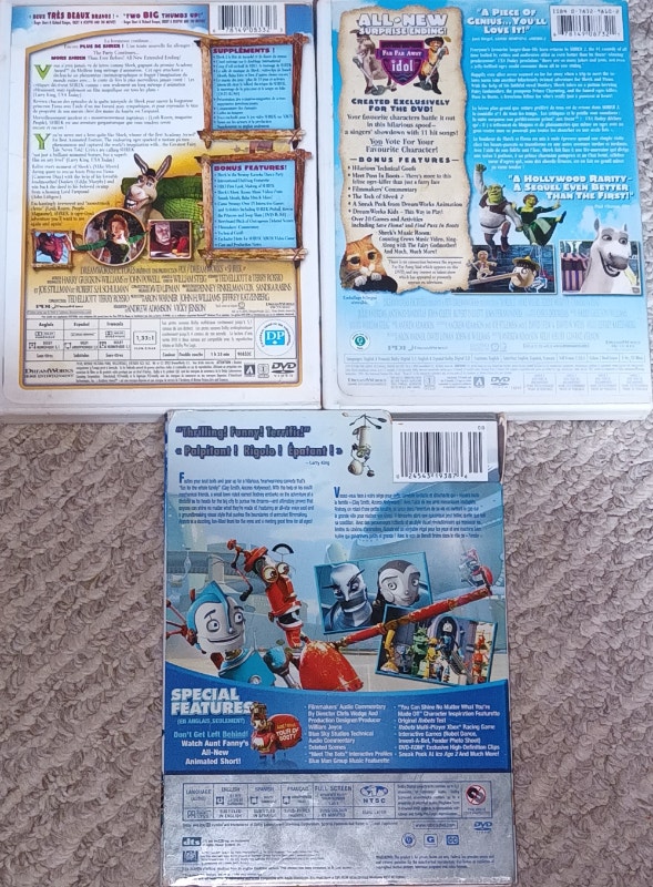3 Kids Original DVDs - Shrek & 2, Robots - photo 2