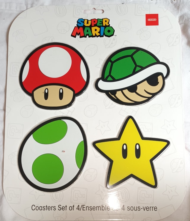 NEW Mario Game Night Coasters & Super Star Tray