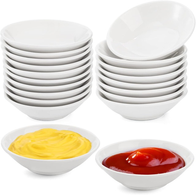 Hedume 70 Packs Dipping Sauce Dishes, 1 Oz Soy, Round Bowls