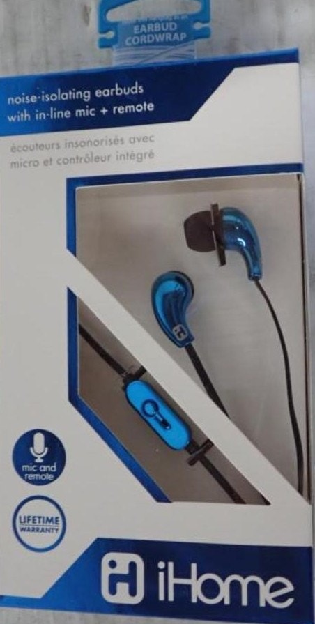NEW iHome iB26 Earphones with Mic - Wired 3.5mm Jack - photo 4