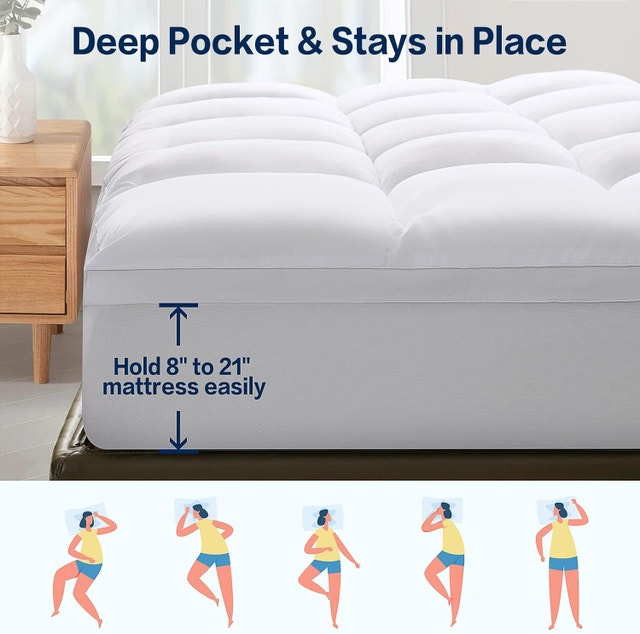 NEW SOPAT Mattress Topper Double/Full Size Mattress Protector - photo 4