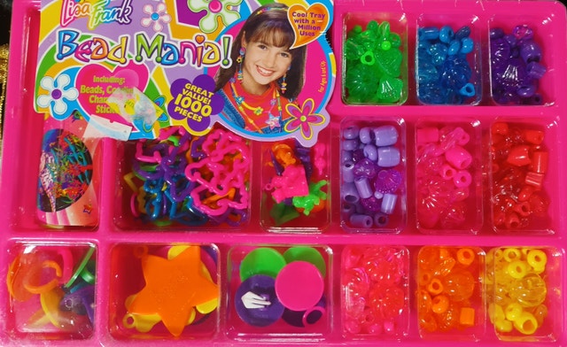 Vintage 90s Lisa Frank Bead Mania Craft Kit - New