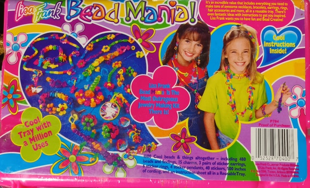 Vintage 90s Lisa Frank Bead Mania Craft Kit - New - photo 2