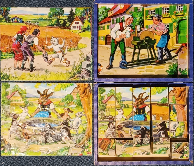 Vintage Fairy Tale Lithographic Toy Puzzle - 20 Blocks - photo 2