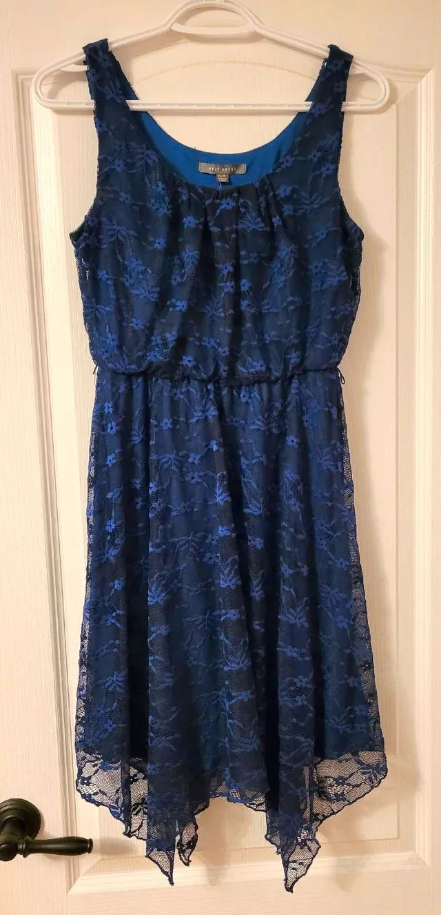 Navy Blue Lace Dress thumbnail