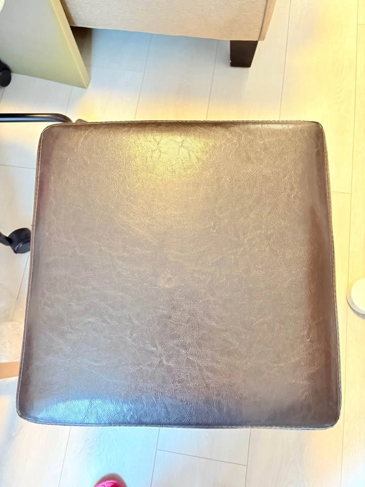Storage Ottoman / Footrest (Dark Brown Faux Leather) - photo 3