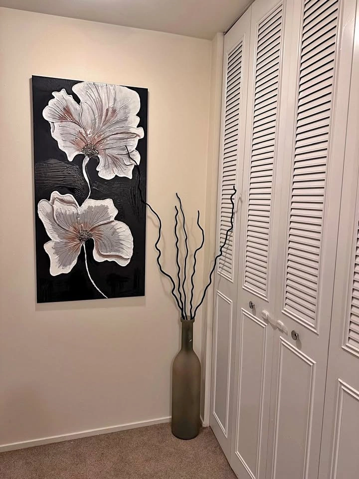 Large 3D Floral Wall Art – Modern Textured Canvas