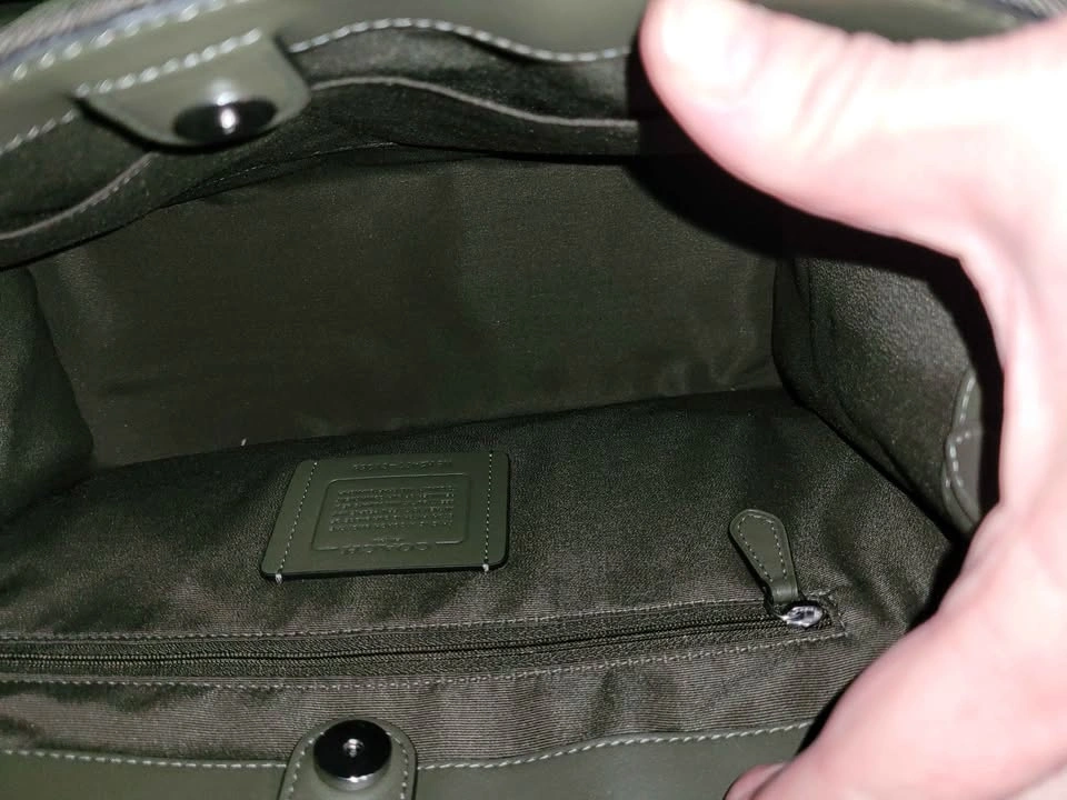 Brand new Coach satiny canvas and leather tote - photo 2