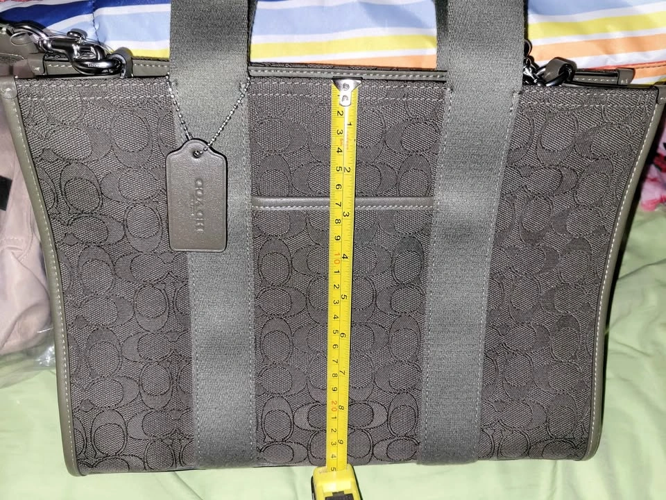 Brand new Coach satiny canvas and leather tote - photo 5