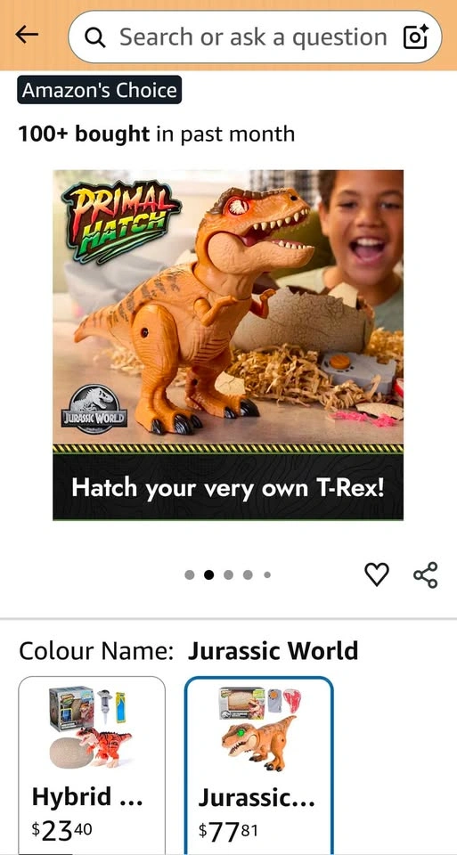 Brand New - Unopened Primal Hatch Kid's T-Rex Dinosaur Toy - photo 2