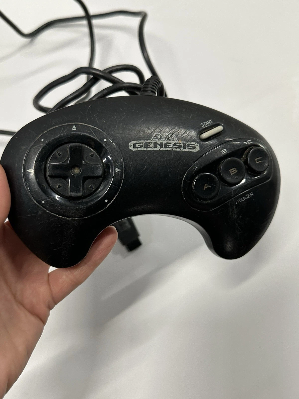 Original Sega Genesis Controller Model 1650 3 Button Black - photo 2