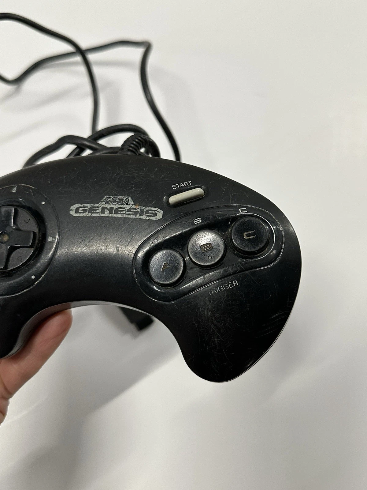 Original Sega Genesis Controller Model 1650 3 Button Black - photo 3