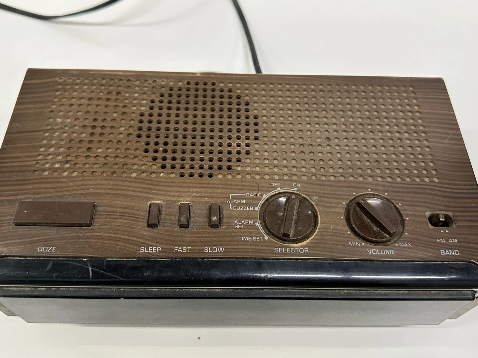 Vintage Panasonic Digital Alarm Clock Radio AM/FM Brown Tested W - photo 4