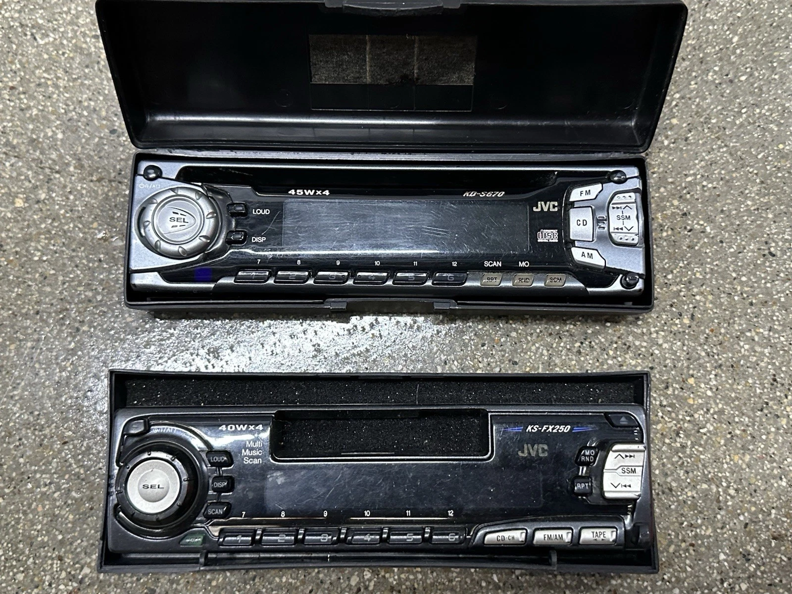 JVC Car Stereo Faceplates KD-S670 KS-FX250 Lot